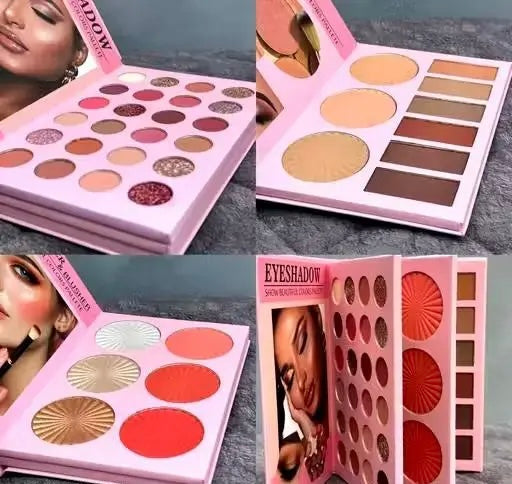 4in1 Book-Stylee Foldable Makeup Eyeshadow Palette Set | Portable& Long Lasting Eyeshadow Makeup Pallette