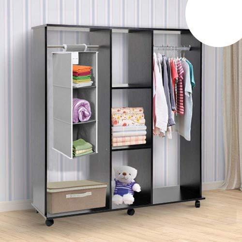Cloth Organizer - Hanging 3 Shelves Wardrobe Organizer