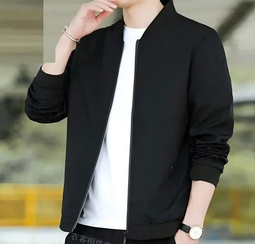 Black stylish jacket for man