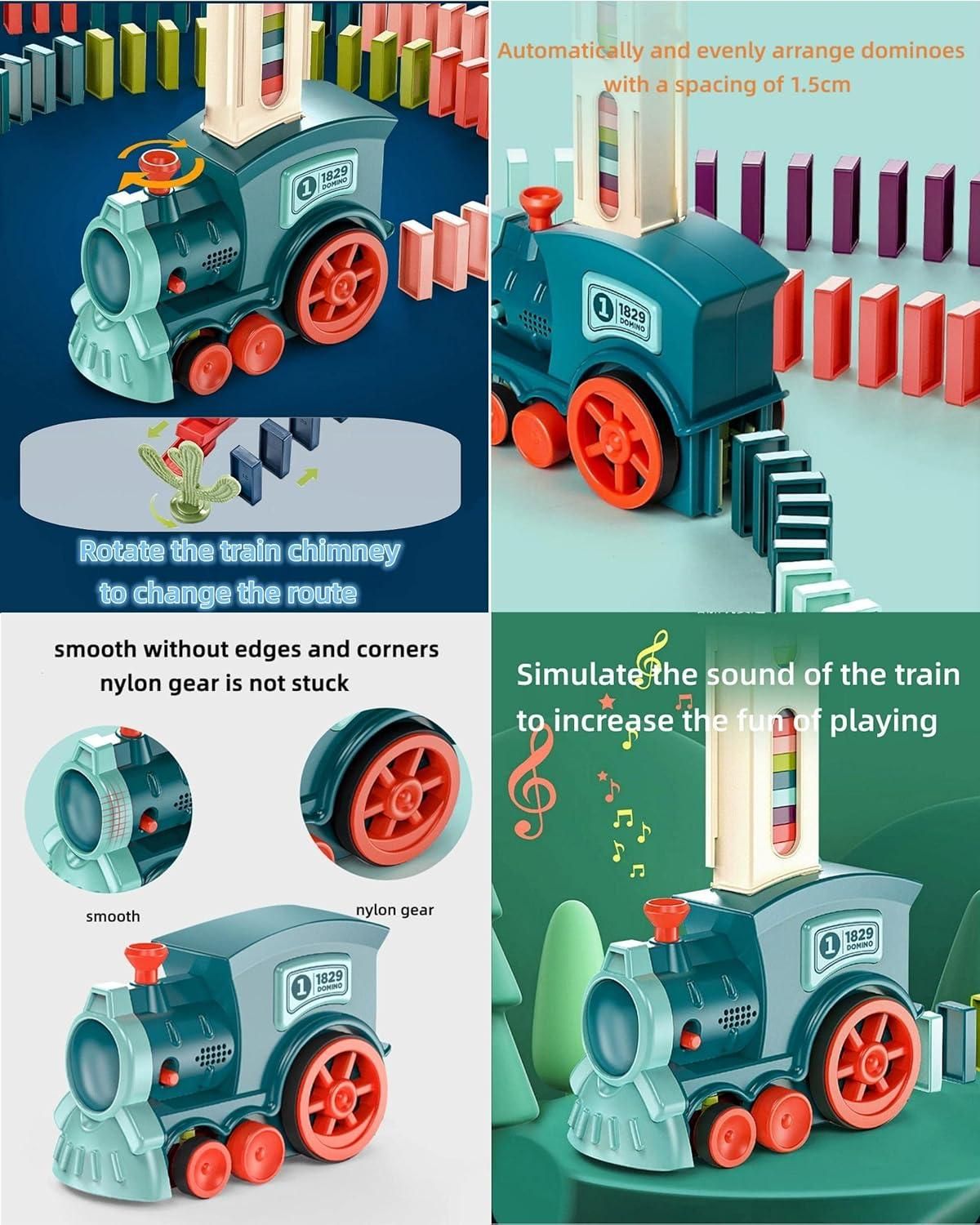 Train Toy Domino Set for Kids ? BPA-Free Plastic with Sound Effects�