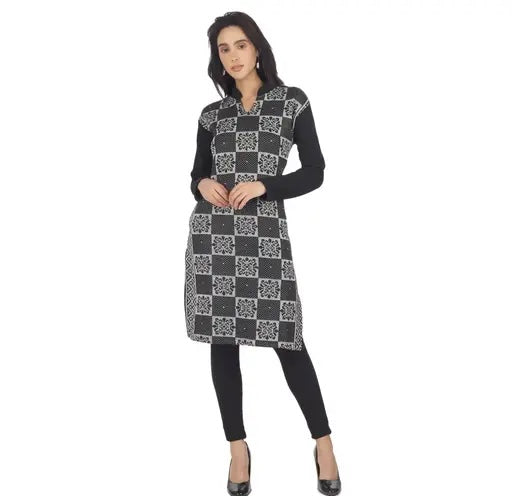 TRENDY WOMENS WOOLEN KURTA