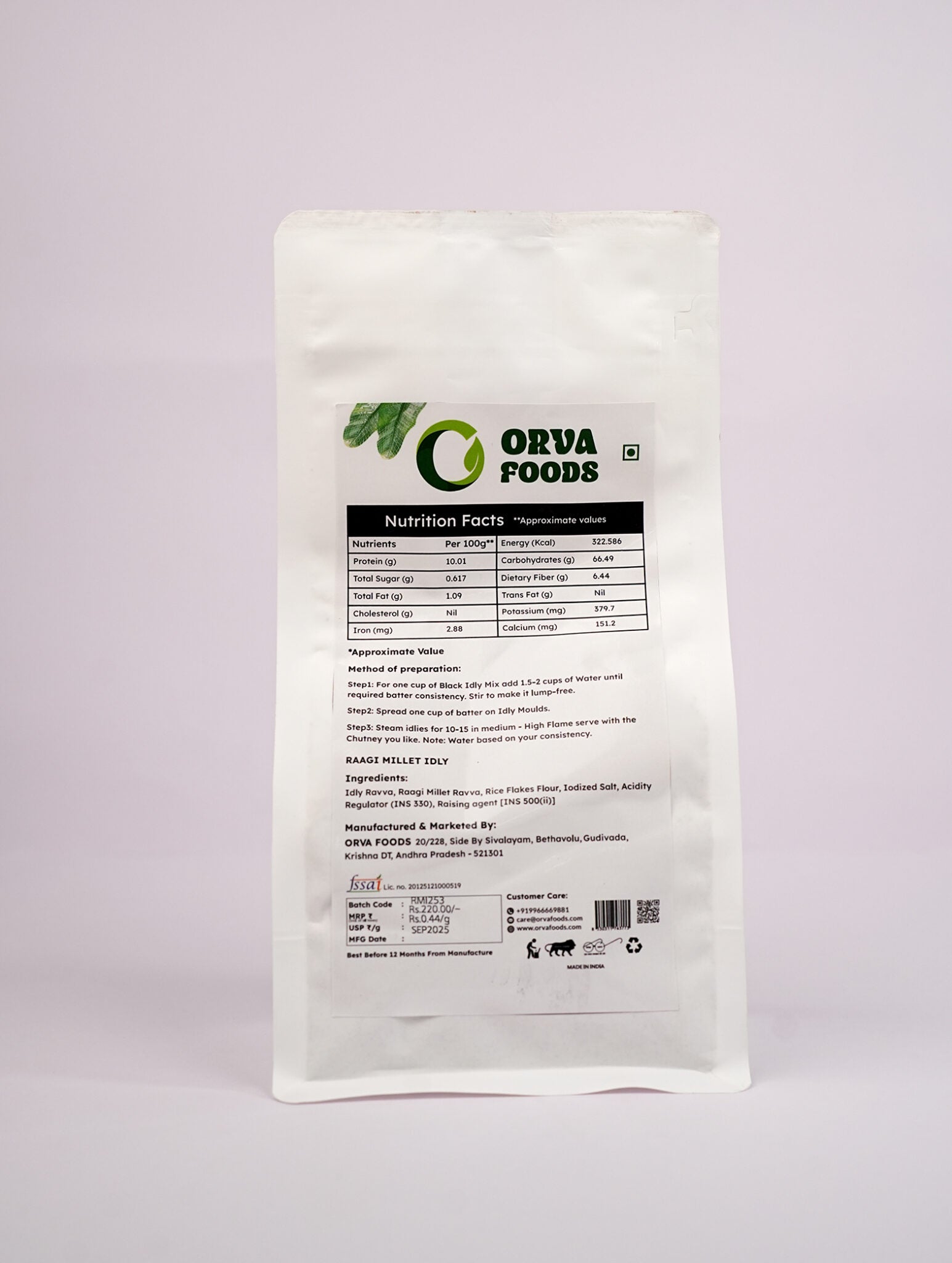 RAAGI MILLET IDLY MIX