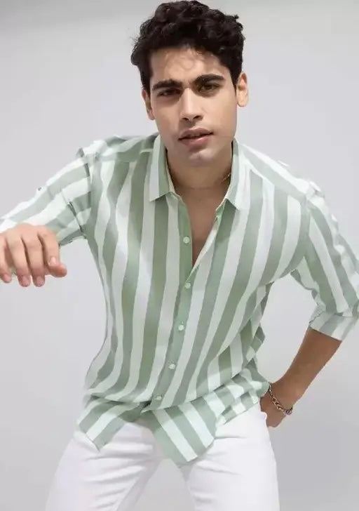 DOMINATE LIFESTYLE solid cotton striped shirts for men