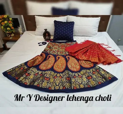 Banarasi Jacquard Self design lehenga Choli