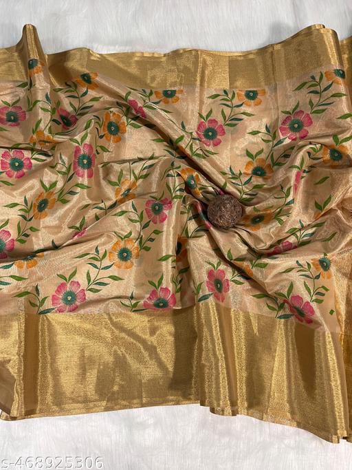 BANARASI COTTON TISSUE PRINT SAREE
