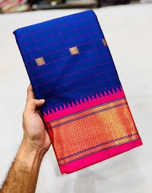 Woven Maheshwari Cotton Silk Saree