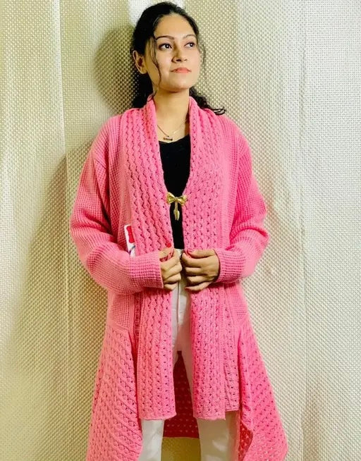 Wear lusso Women 100% Wool Pullover Sweater Regular Fit for Winter Wear | Full Sleeve | Stylish Sweater Crafted with Comfort Fit and Modern Clothing for Winter Wear