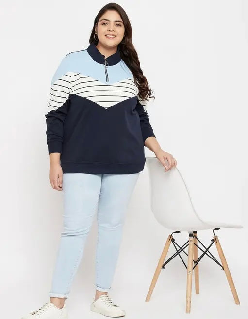 Austivo Women Colourblock Sweatshirt