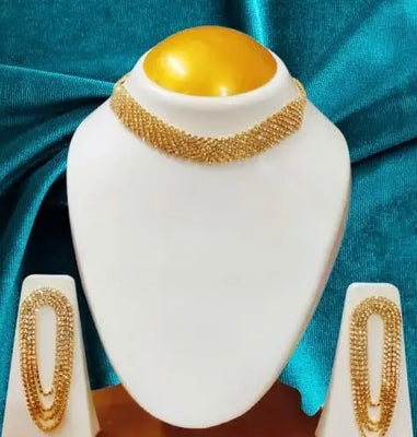 Beautiful golden jewellery set for women and girls