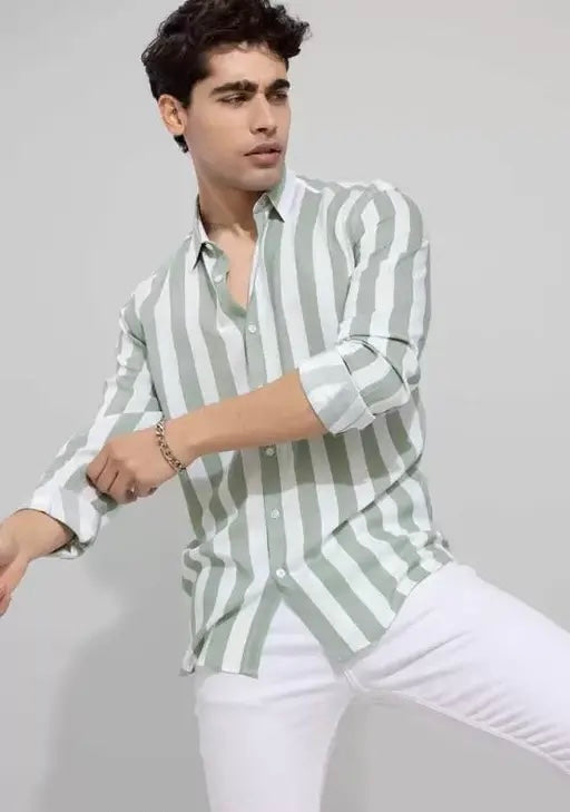 DOMINATE LIFESTYLE solid cotton striped shirts for men