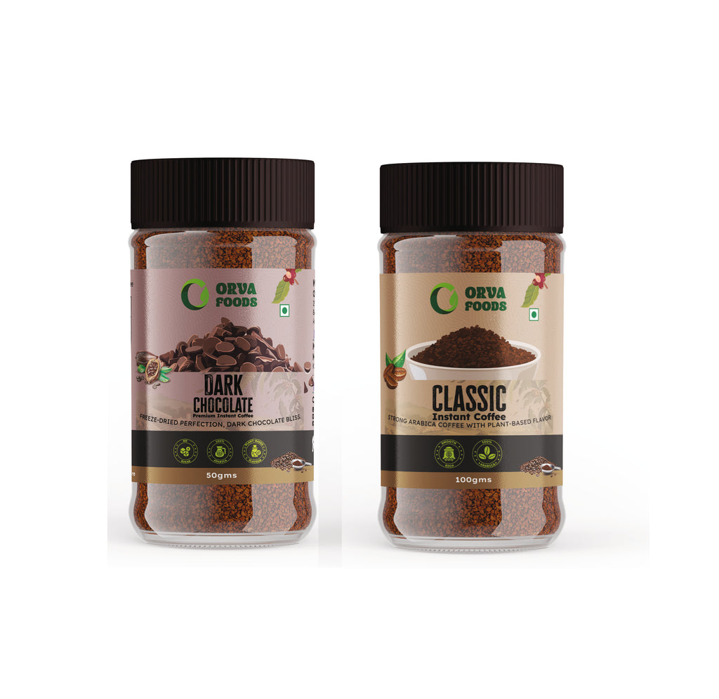 COMBO – ORIGINAL 100% ARABICA INSTANT COFFEE + DARK CHOCOLATE 100% ARABICA INSTANT COFFEE