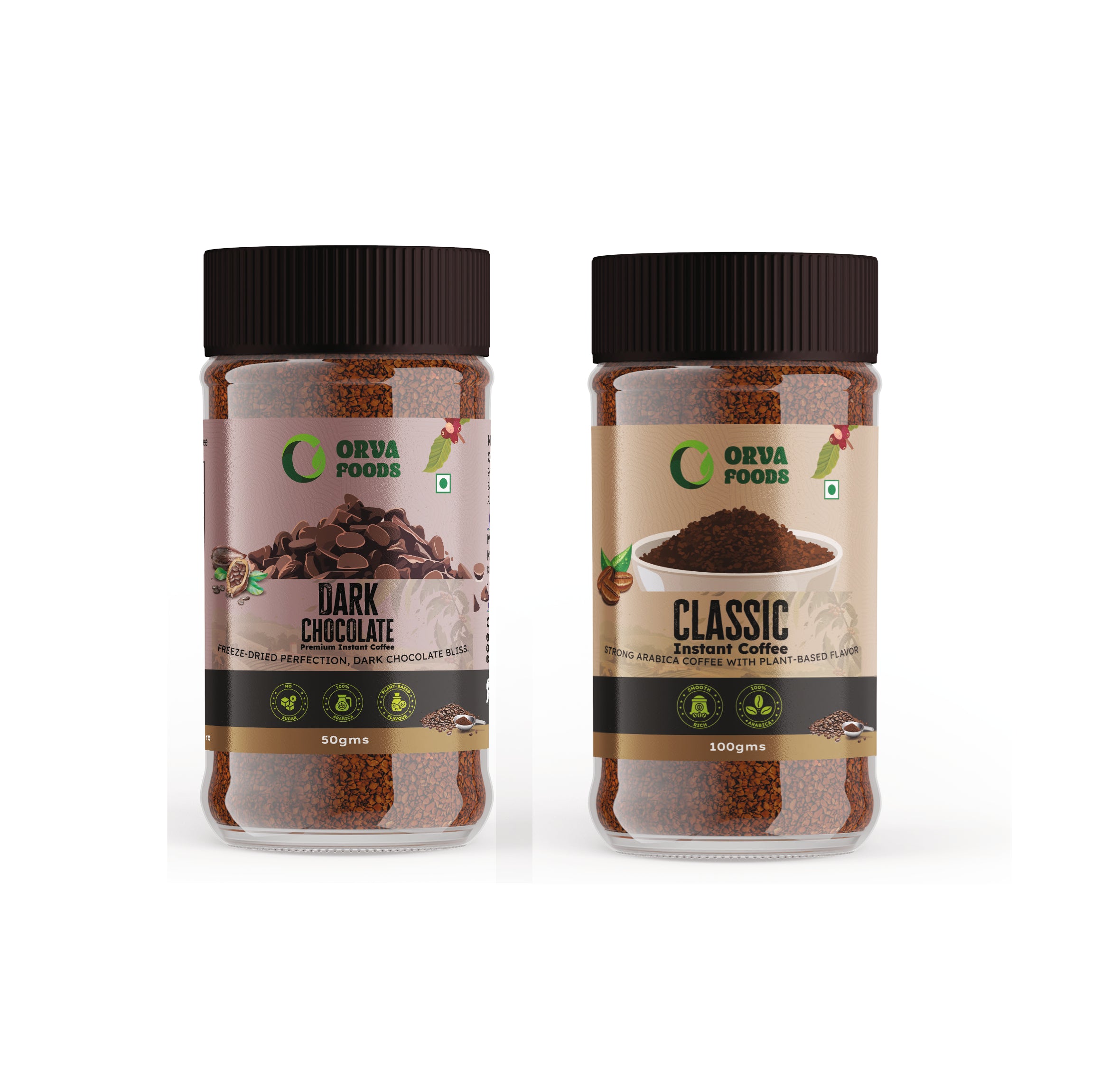 COMBO – ORIGINAL 100% ARABICA INSTANT COFFEE + DARK CHOCOLATE 100% ARABICA INSTANT COFFEE